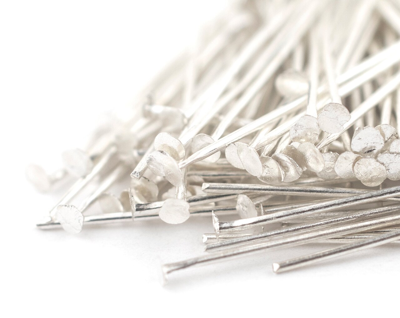 The Bead Chest Silver 21 Gauge 1 Inch Head Pins (Approx 100 pieces)